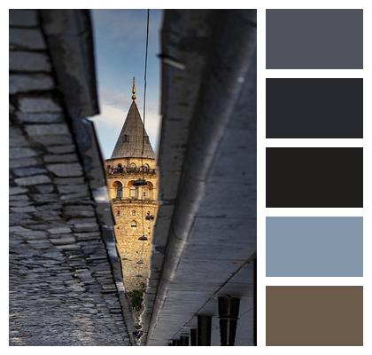 Galata Tower Architecture Evening Image